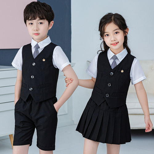 Kindergarten boys and girls stage chorus performance costumes, girls' dresses, small suits, graduation uniforms, handsome