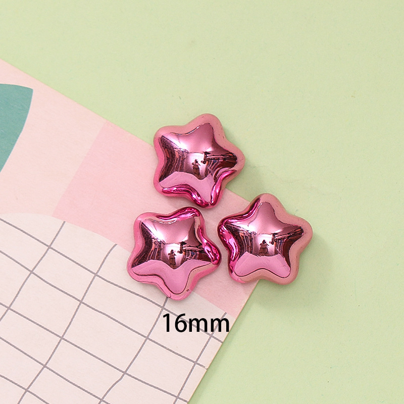 Textura de metal lindo expansión estrella DIY crema pegamento teléfono caso zapato hebilla horquilla resina joyería accesorios al por mayor