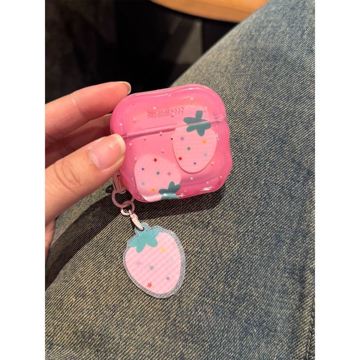 Graffiti Jelly Strawberry para AirPodsPro3 / 2 auriculares AirPods4 generación Bluetooth Cover5