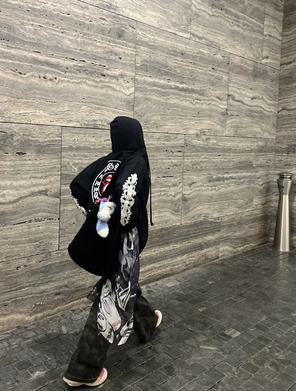 25ss正确版 新款梵文马蹄印花拉链连帽卫衣男女同款宽松休闲外套|undefined