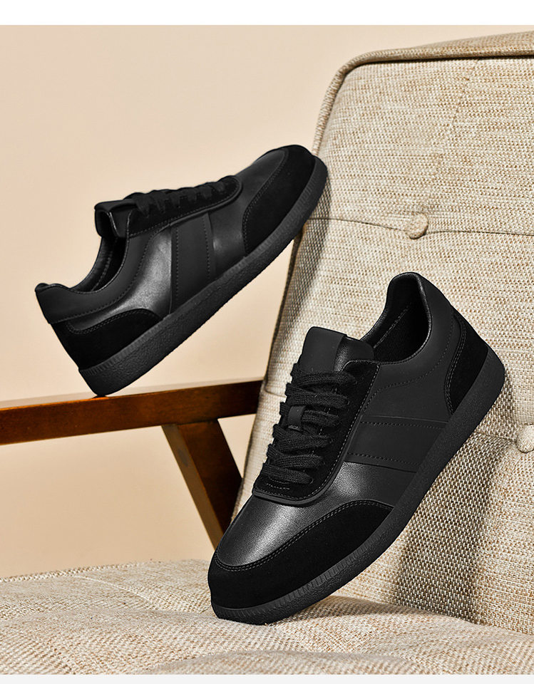 Giày sneaker nam cổ thấp đế bằng thoáng khí kiểu mới — 9157 màu đen, 9157 trắng xanh lá chi tiết 7