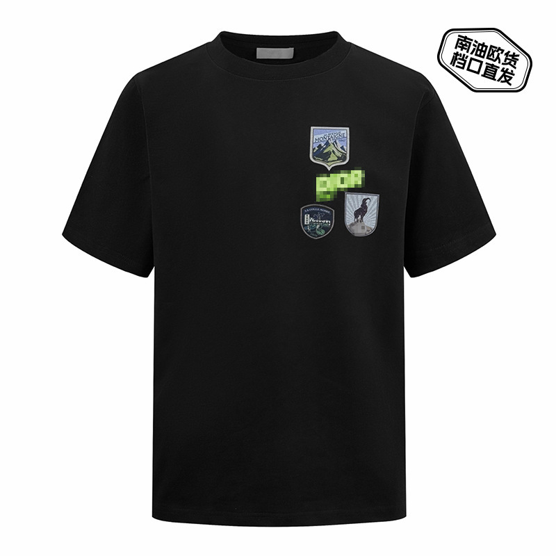 26 Spring Nanyou Dr Multi-Color Patch Short-Sleeve Unisex Pure Cotton Classic Versatile Letter Street Style Simple T-Shirt