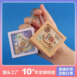 迷你创意唱片机钥匙扣玩具卡通打碟机可录音cd盒包包小挂件礼品