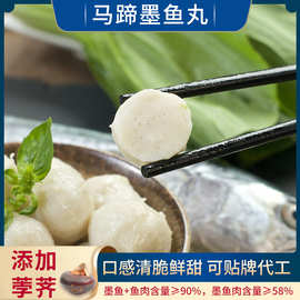 速冻火锅丸子定制添加荸荠散装商用冷冻食材马蹄墨鱼丸现货批发