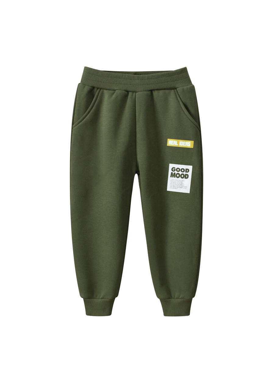 Ropa infantil 27kids, otoño e invierno, nueva colección 2024, pantalones deportivos de forro polar para niños, pantalones jogger para bebés, venta al por mayor