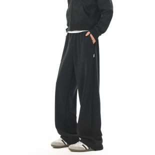 American Style Casual Pants Men's and Women's Winter Fashional Brand Loose Dosing Wide-Leg Pants Thickened Straight-Leg Sports Long Pants