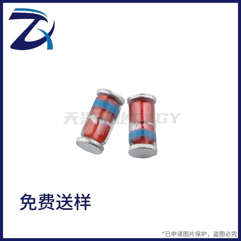 工厂直营 ZMM22V 0.5W LL34 1206封装 玻璃圆柱ST 贴片稳压二极管