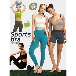 High Elastic Shockproof All-In-One Fixed Cup Intimates Camisole Women's Adjustable Shoulder Strap Sports Yoga Fitness Bra