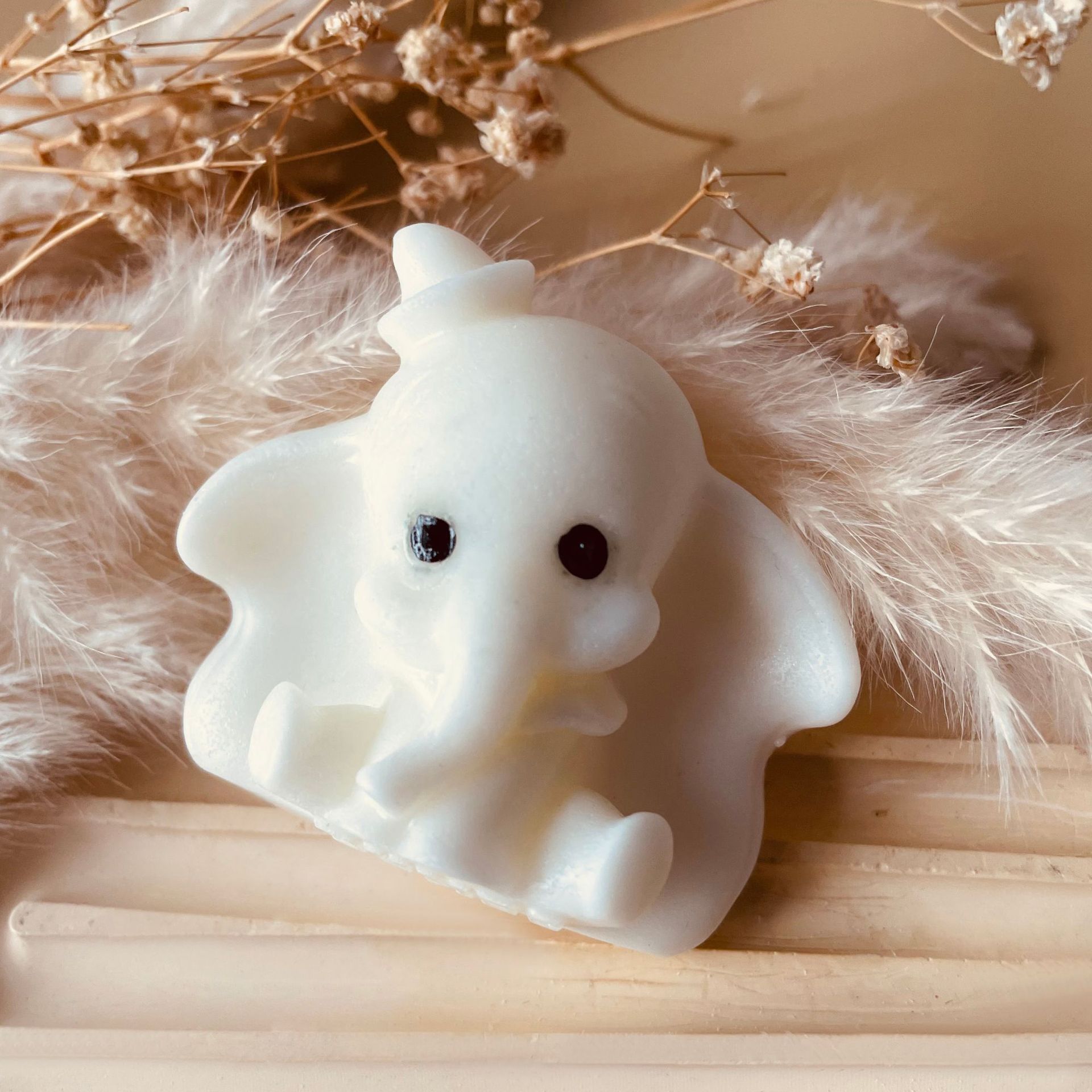 Jiahuimei Tridimensional Elephant Vela Molde de silicona Aromaterapia Jabón hecho a mano Difundir Piedra de fragancia Yeso Molde decorativo de epoxi