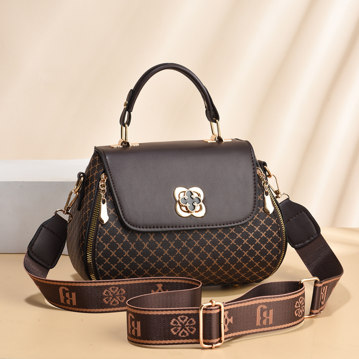 Nuevo bolso de mujer bolso pequeño bolso retrógrado bolso de hombro bolso de textura bolso de mochila simple estilo universal