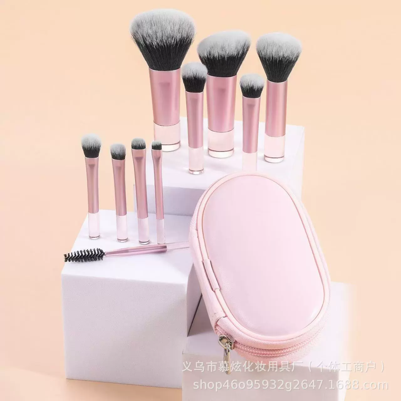 ZOREYA新品透明手柄修容刷美妆工具定妆便携小号迷你散粉化妆刷