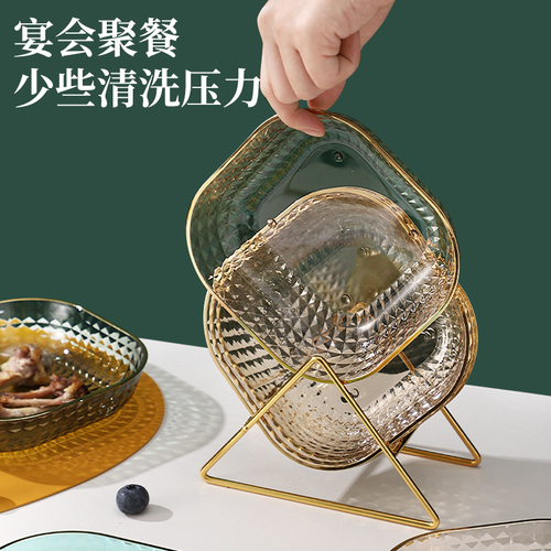 Light luxury bone spitting dish, household dining table, garbage bone dish, high-end fruit dish, candy nut dish, desktop fruit shell dish