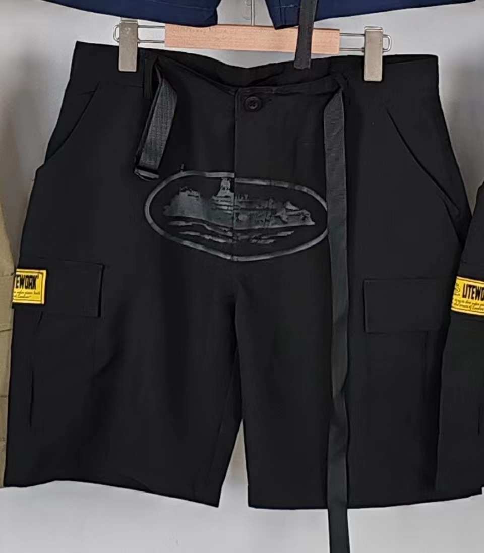 Retro americano de alta calle de bolsillo crucero impresión de herramientas pantalones cortos hombres marca de moda de verano pantalones cortos de herramientas sueltos hombres