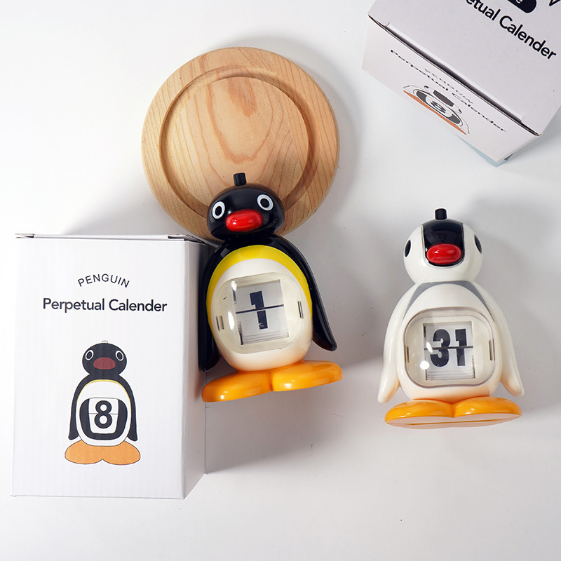 Cartoon Penguin Perpetual Calendar Cartoon Desktop Office Ornaments Home Decoration Birthday Calendar Press Student Gift