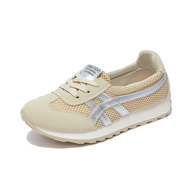 Tenis Retro de Malla para Mujer Malla y Suela de Caucho Aumento de Estatura para Uso Diario