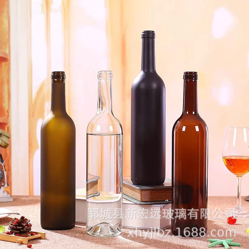 密封玻璃洋酒瓶家用红酒空瓶子无盖500ML装自酿原浆珍藏瓶子