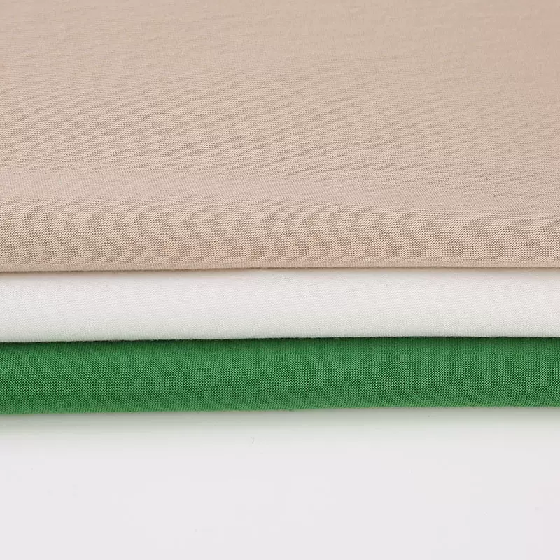 全涤单面汗布精梳棉面料纯棉针织布T恤短袖面料全涤平纹现货批发