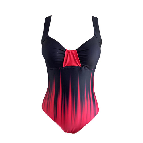 European and American one-piece swimsuit women's hot spring beach swimsuit gradient sexy backless women's one-piece bikini