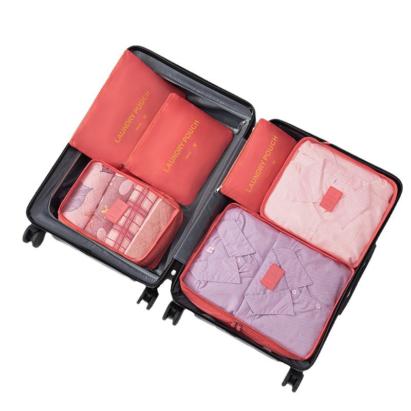 Set de 6 bolsas organizadoras de viaje impermeables, para ropa interior, maleta o accesorios, almacenamiento portátil