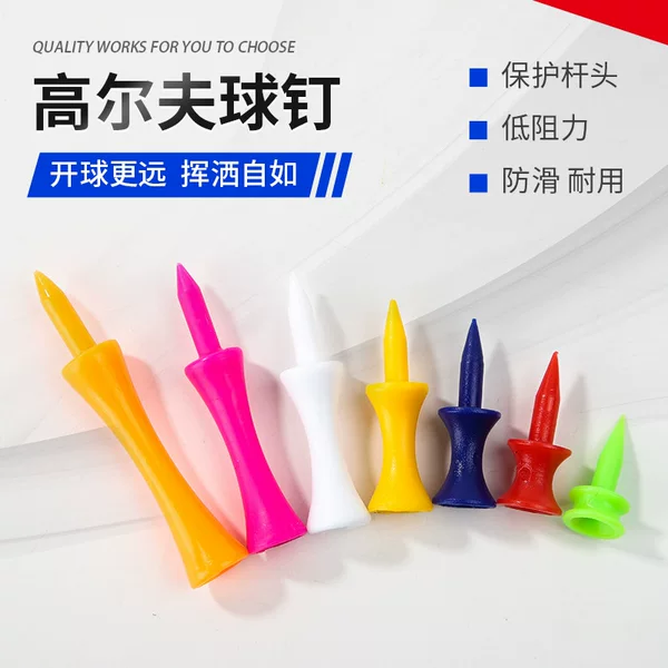Golf Plastic Tee Pins, Round Ball Pins, Plastic Ball Tees, Golf Tee Limit Pins, Ball Pins, Multi-Color Bulk Pack