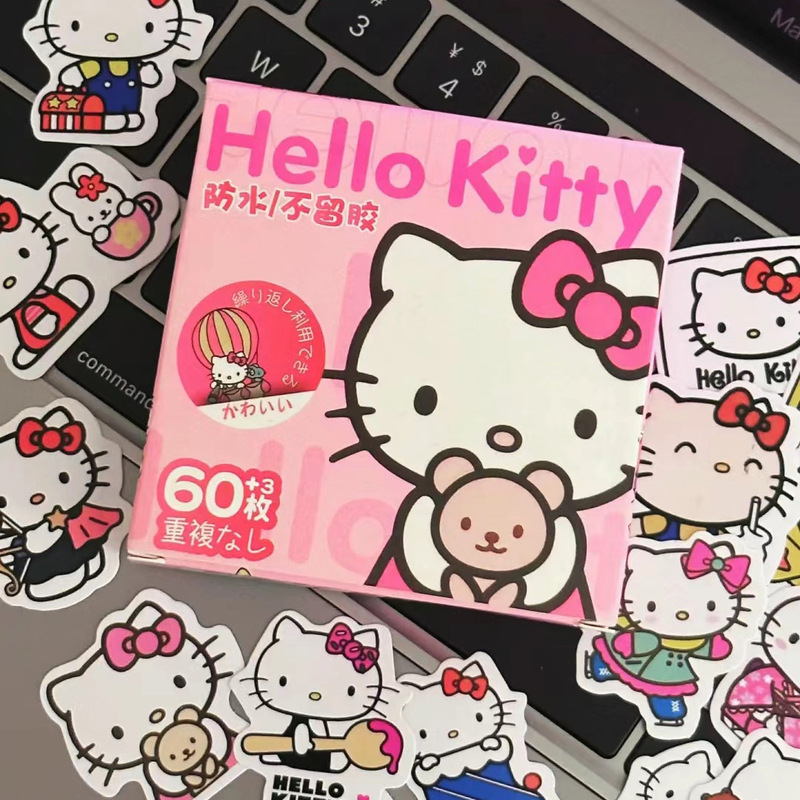 子供のご褒美サンリオギフトボックス漫画キティ猫ステッカーハンドブック防水かわいい文具ステッカー卸売|undefined
