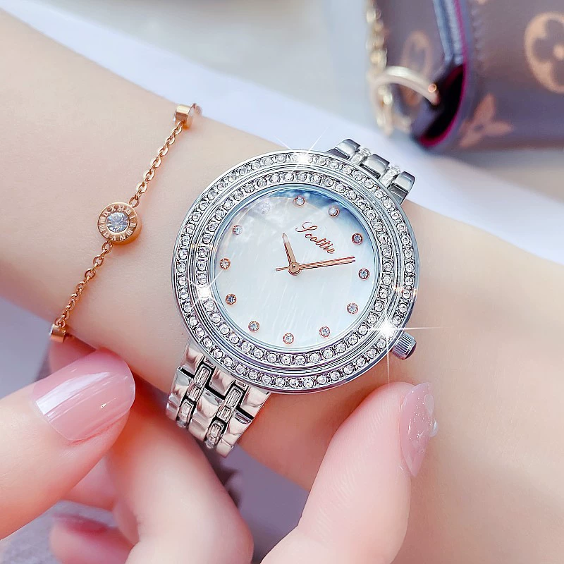 Производитель поставляет Scottie Fashion Drill Botten Drill Watch женские персональные часы, женская модель с индикатором температуры