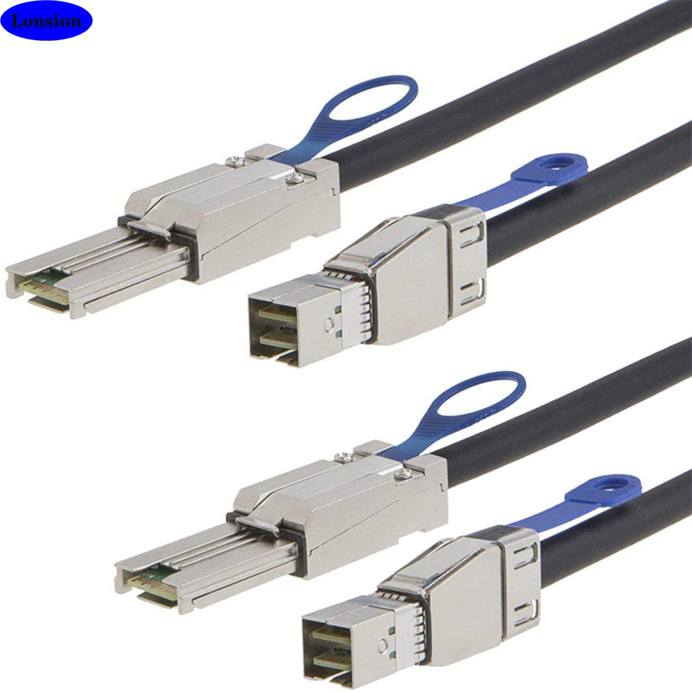 MINI SAS HD SFF-8088 26P转SAS HD SFF-8644服务器叠加连接线