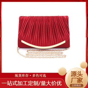 New Evening Bag Wedding Bridal Clutch KTV Cross-border Foreign Trade European and American Simple Women's Shoulder Crossbody Banquet Bag