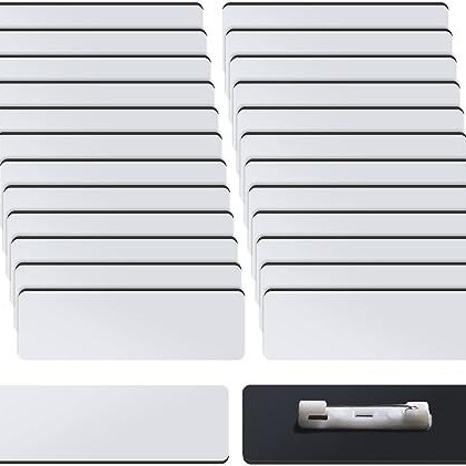 亚马逊亚克力姓名标签空白姓名徽章商务办公员工工牌空白胸牌