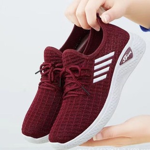 Shoes for Women 2025 New Export Women's Shoes Casual Walking Soft Sole Mom Shoes Douyin Fashion Socks Sports Shoes for Women