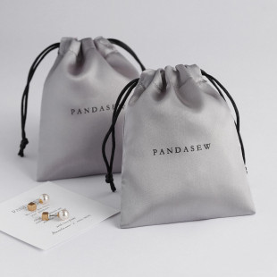 satin bag drawstring storage bag dustproof drawstring bag silk bag imitation silk bag can print logo