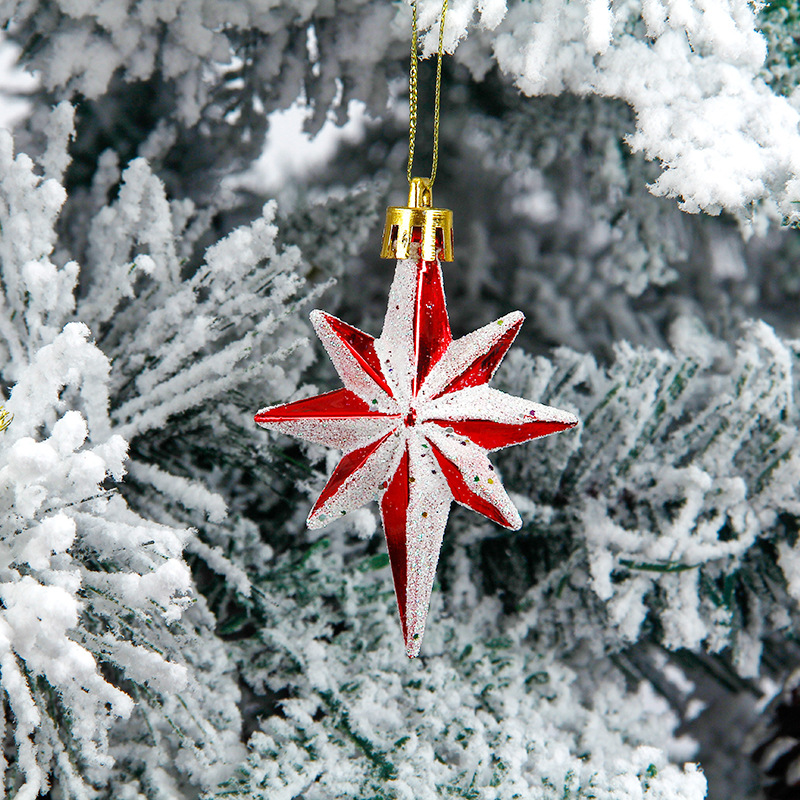 Christmas New Christmas five-pointed star decoration Christmas tree pendant Christmas Eve gift_voghion.com