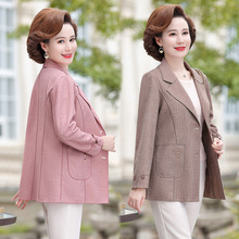 中老年妈妈春装西装外套新款洋气中年女士春秋休闲薄款小西服上衣