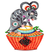 中国蔚县特色成品彩色手工剪纸窗花十二生肖系列英文翻译出国礼品