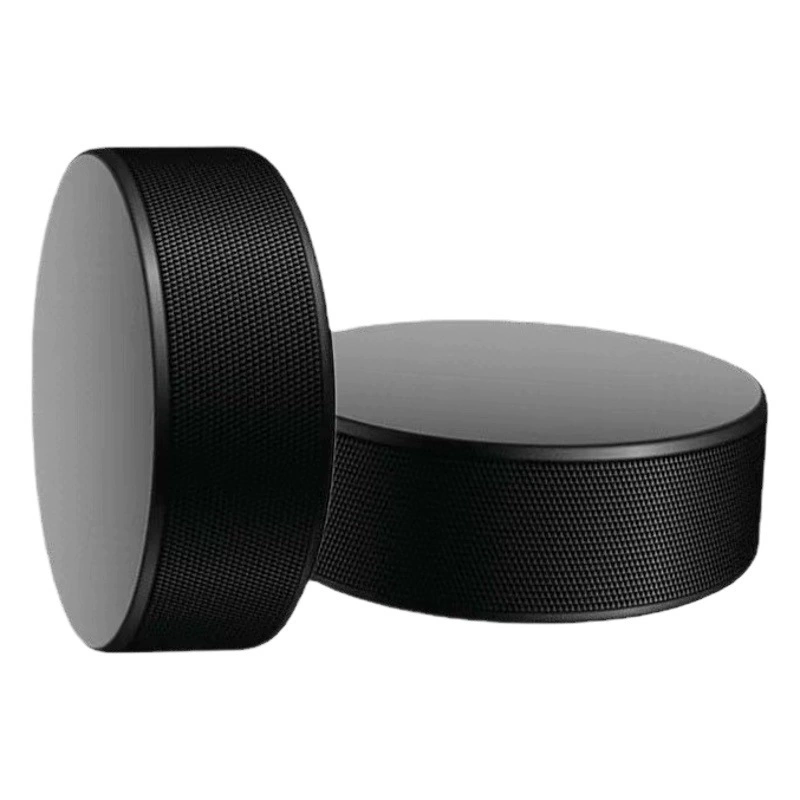 Набор из 4 белых хоккейных шайб HOCKEYPUCK в коробке, резиновые, из цельного полиуретана, профессиональные, для соревнований, мягкие, заводского производства