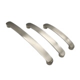 Ручка шкафа для гардероба, европейский современный простой матовый ящик для обуви, дверца шкафа, изогнутая цветная ручка из алюминиевого сплава, нержавеющая сталь