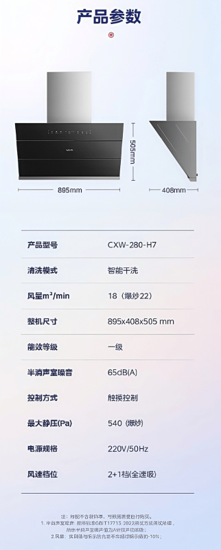 华凌 美的出品油烟机22立方爆炒大吸力挥手智控 智能自动清洗侧吸|undefined