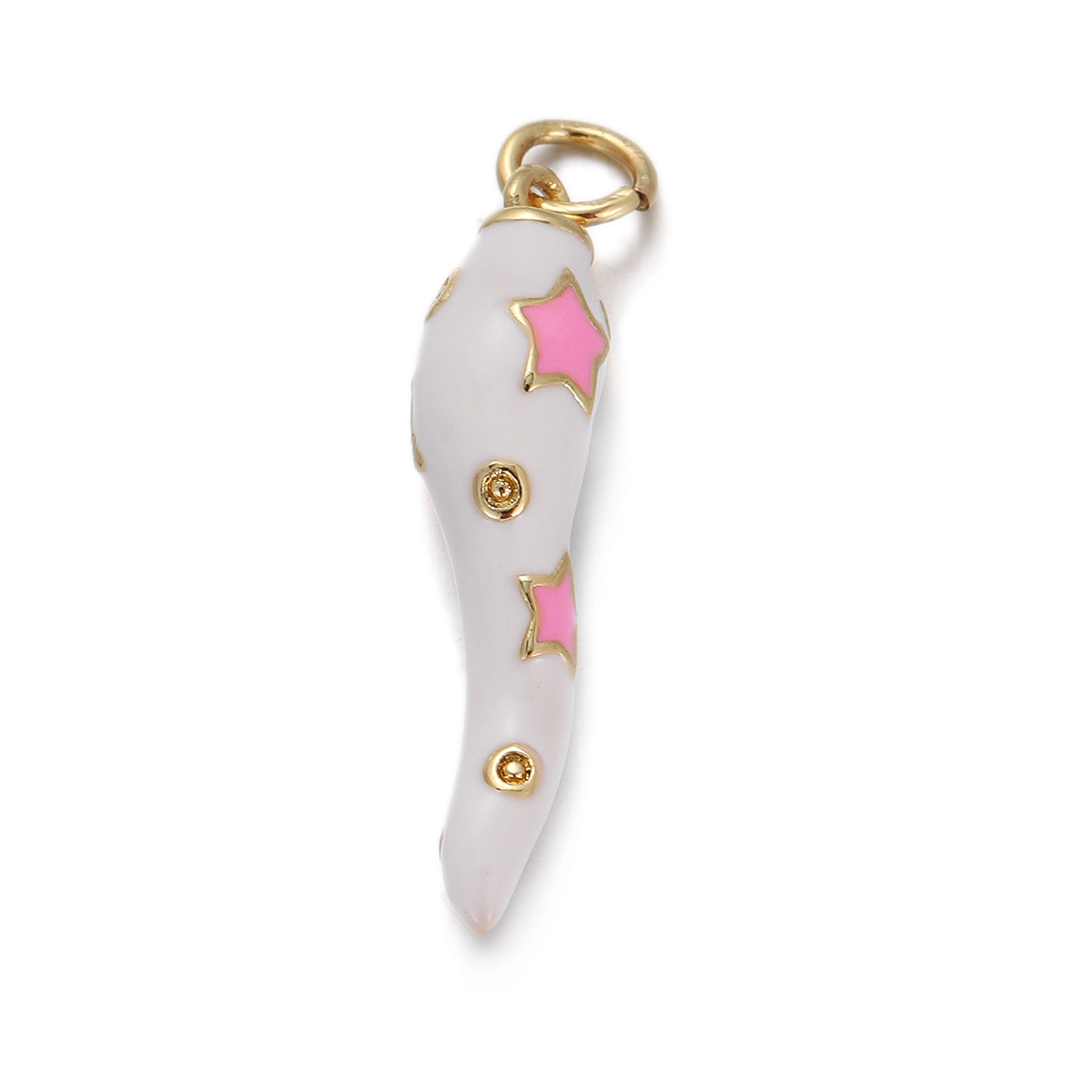 4g Weight Pendant Jewelry Making Type Gold Plated Plating Material 1 Piece Quantity Daily Occasion Copper Material Star, Heart Shape Pattern Women's Gender Enamel Design Simple Style Style 1 Piece Copper Gold Plated Star Heart Shape Pendant 25