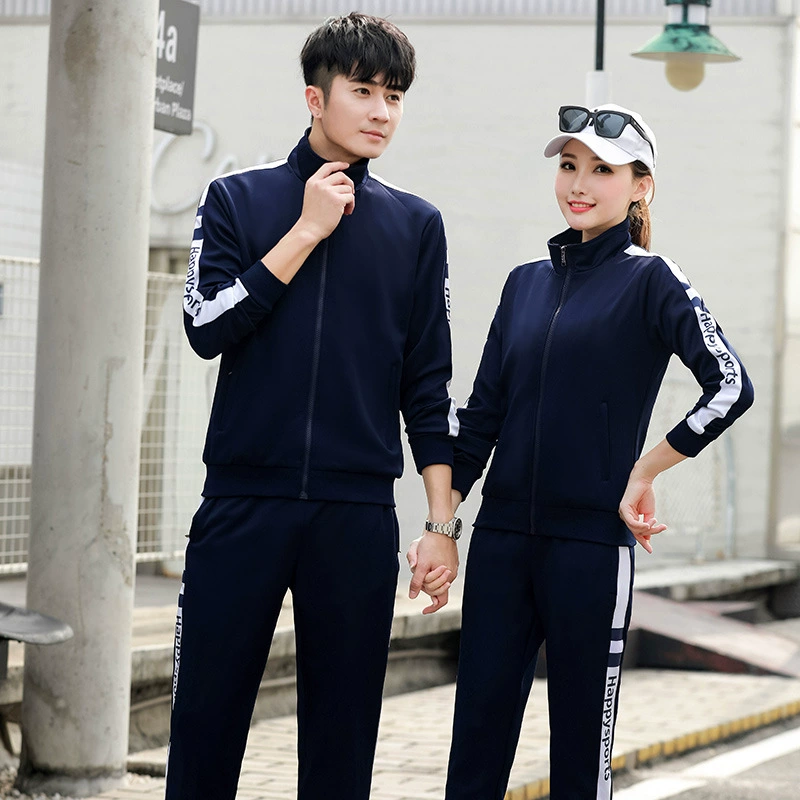 Autumn sports suit for beloved, sweatshirt for men and women for leisure, Korean style, for running, plus size