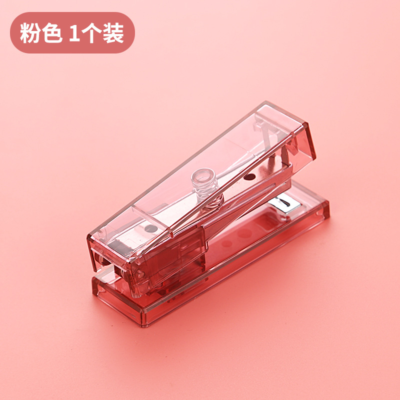 270T 투명 스테이플러-레드