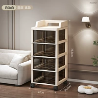 Универсальная экологичная тележка, 4 этажей, поворотные колеса, увеличенная толщина