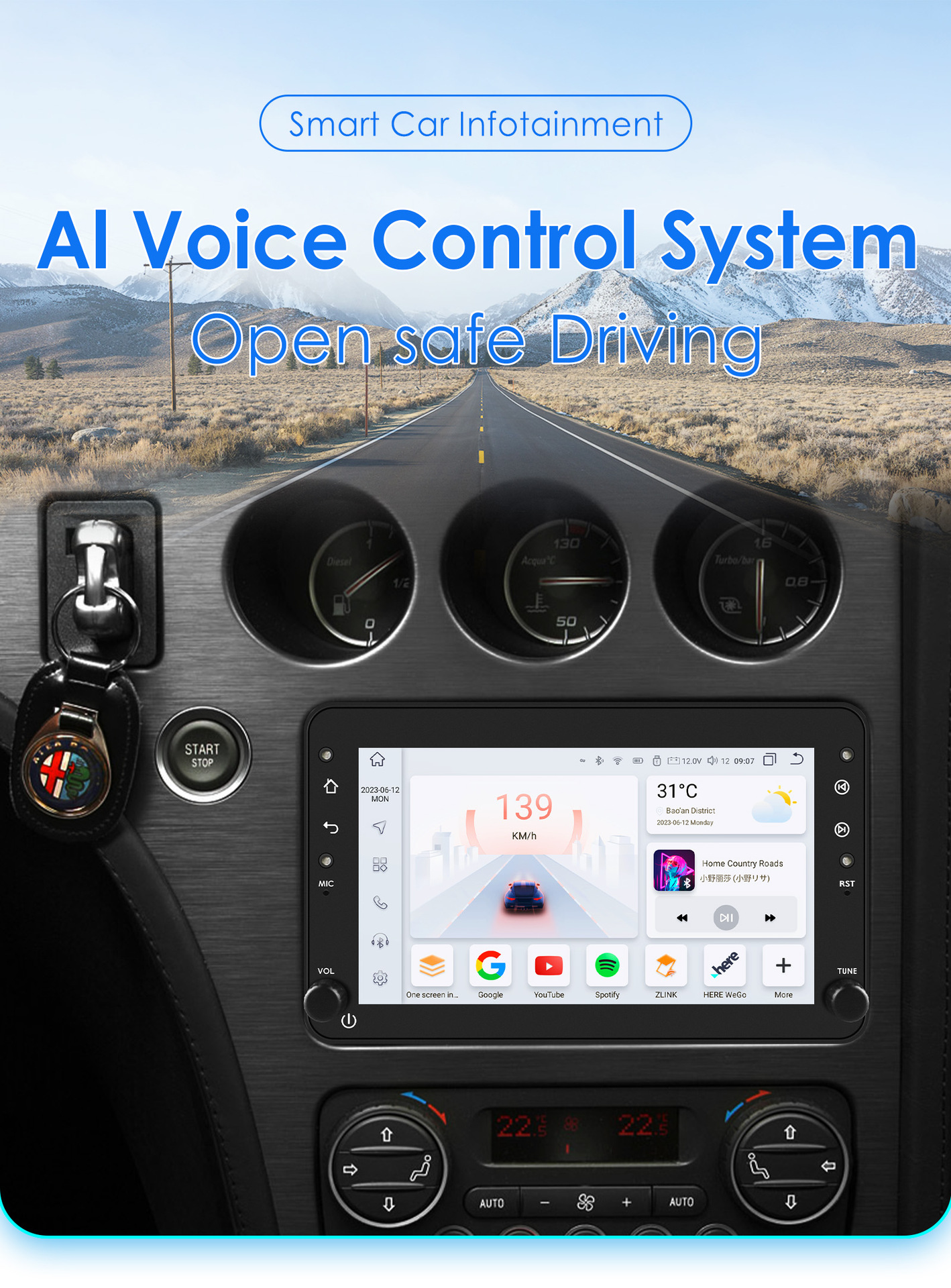 Cross-border applicable to Alpha alfa7-inch HD car audio and video vehicle GPS Android navigation intelligent all-in-one machine