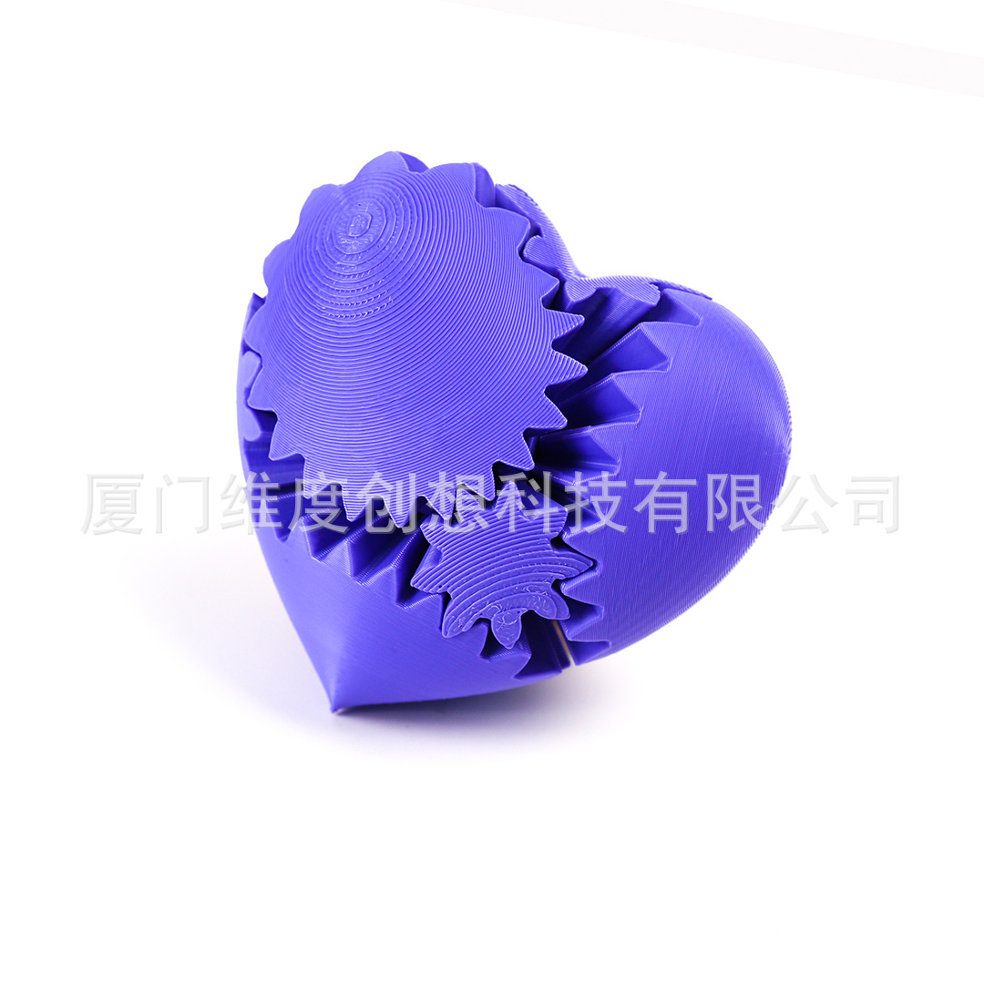 Transfronterizos amor en forma de corazón Gear Ball 3D impresión reducción de presión juguetes adornos regalos de San Valentín bola giratoria