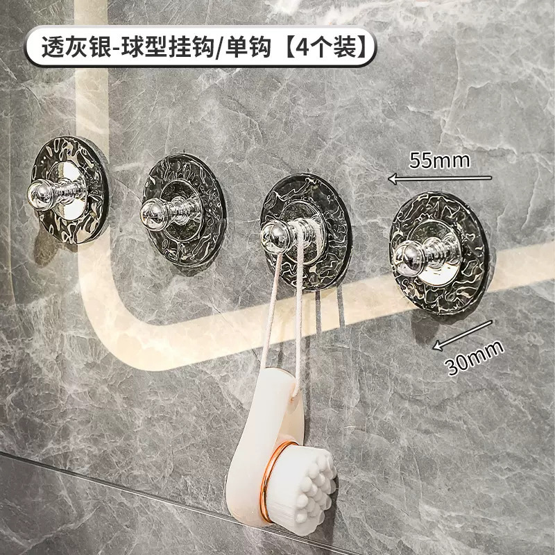 Luz gancho de lujo adhesivo fuerte carga Punch-libre cocina baño Baño pared puerta toalla sin costuras gancho pegajoso