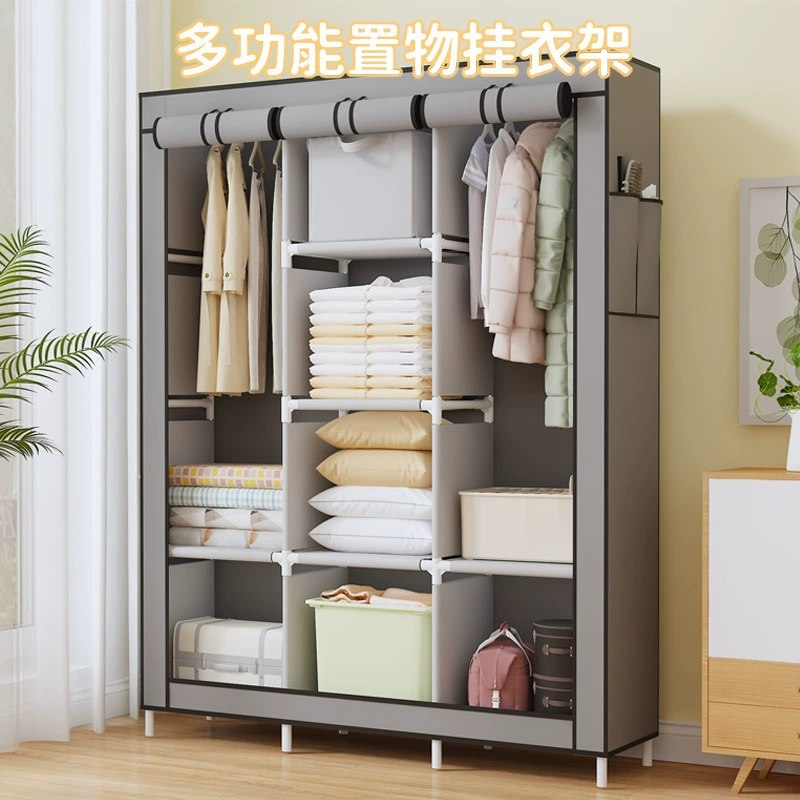 Самый продаваемый в Южной Америке простой 130-многофункциональный пылезащитный тканевый шкаф для дома, спальни, шкаф для самостоятельной сборки, шкаф для хранения