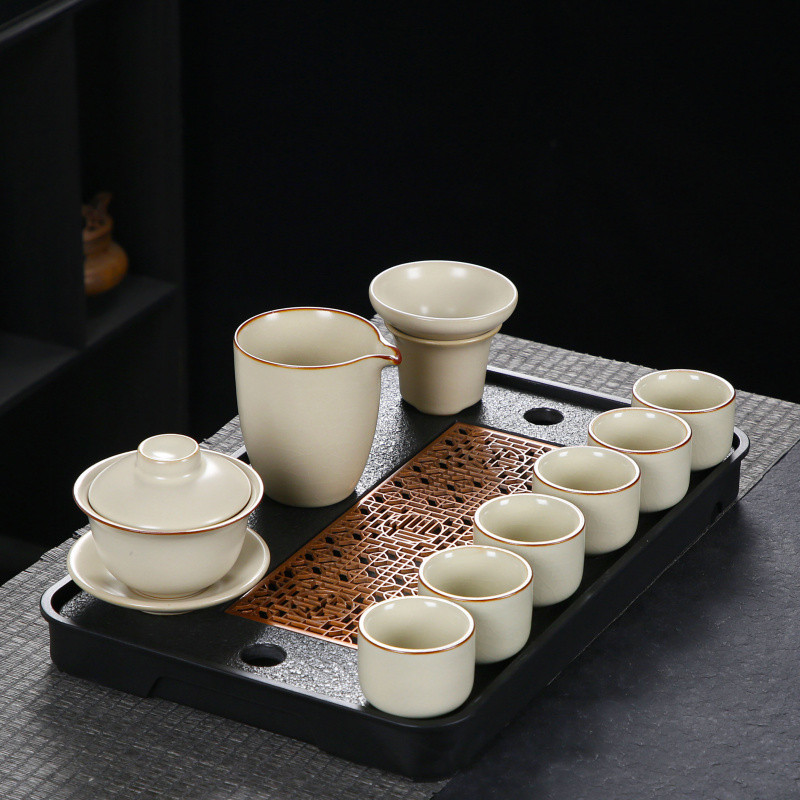 여요 덮은 그릇과 냄비 - 6컵 + 흐르는 창 트레이