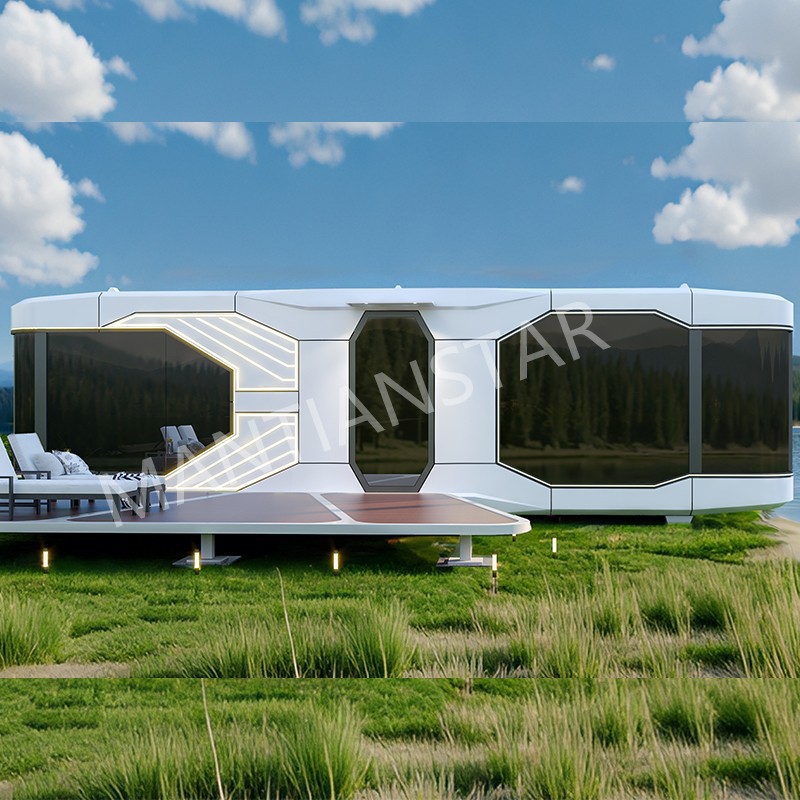 Casas móviles modulares de dos pisos cápsula espacial casa de vacaciones apartamento turístico punto escénico cápsula de manzana desmontaje alojamiento residencial