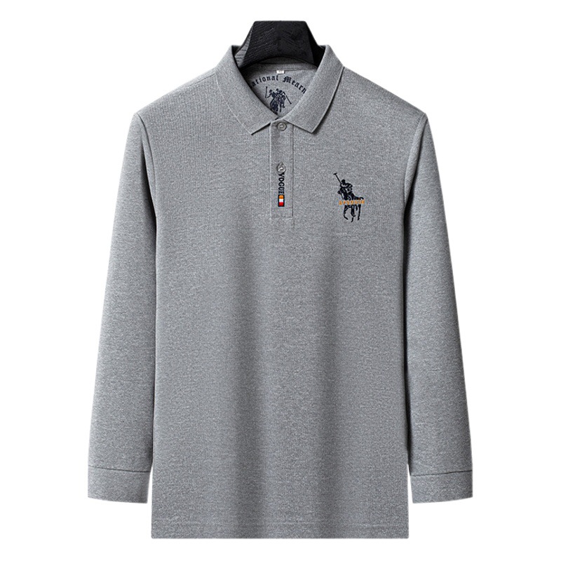 Verano 2023 Paul Camiseta de manga larga de los hombres de la solapa bordada nueva camisa Polo suelta más tamaño casual camiseta de media manga