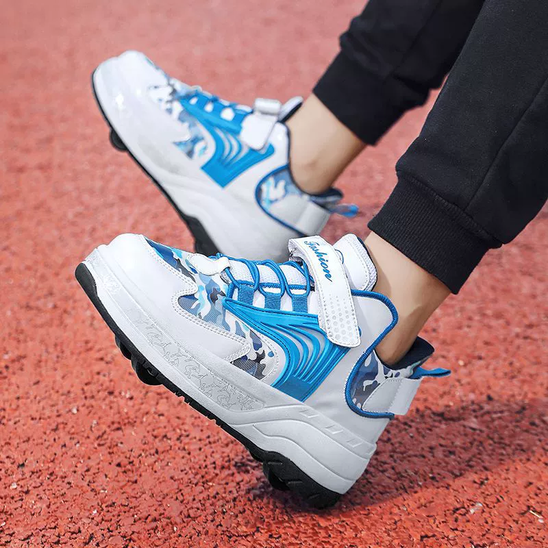 Детские Heelys для девочек, четырехколесные прогулочно-скользящие обувь для взрослых, автоматическое сжатие роликов для мужчин