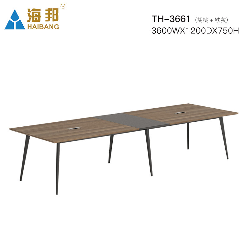 オフィス会議テーブル長テーブル現代シンプル交渉トレーニングテーブルと椅子の組み合わせ6/8/10人長方形デスク